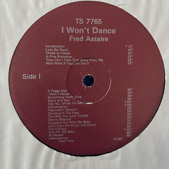 Fred Astaire – I Won’t Dance Vinyl LP TS 7765 Jazz Vocal Standards Classic Songs - Picture 5 of 7